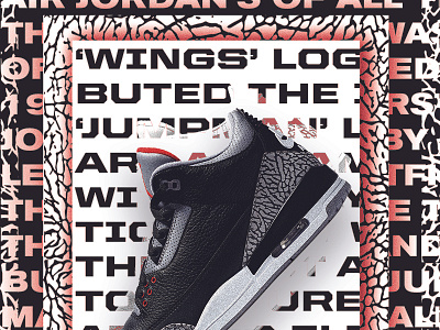 Black Cement air air jordan basketball black cement design elephant jordan nike postcard poster sneaker typography