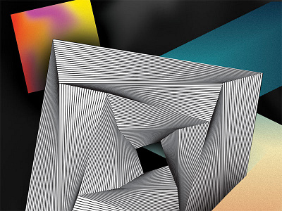 Shapes & Square design geometry gradient graphic lines postcard poster shadow square tantrum temper