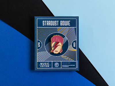Stardust Bowie - Enamel Pin blue david bowie design enamel pin enamelpin iconography lapelpin lines pin stardust bowie temper tantrum