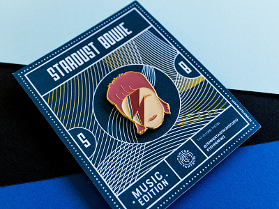 Stardust Bowie - Enamel Pin blue david bowie design enamel pin enamelpin iconography lapelpin lines pins stardust bowie temper tantrum