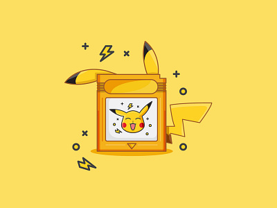 Pokémon Day - Pikachu design gameboy icon illustration lines pikachu poke pokemon temper tempertantrum vector