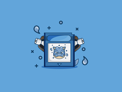 Pokémon Day - Blastoise blastoise design gameboy icon illustration lines poke pokemon temper tempertantrum vector