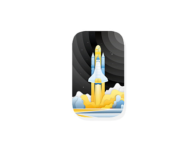 Rocket abstract adobe adobe capture app art branding design flat graphic design icon illustration instagram interace logo photoshop shape ui ux vector web