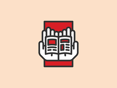 Publication Support Logo adobe behance bold color design dribbble flat graphic design hands icon iconography illustrator instagram logo magazine publication red simple support vector