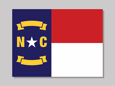 It’s a Flag, Y’all adobe carolina color design dribbble flag flat graphic design illustrator nc north carolina simple state flag tar heel vector