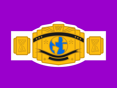 Intercontinental Title adobe color flat icon iconography illustrator intercontinental logo pro wrestling simple skillshare wrestling wwe wwe fan art wwf