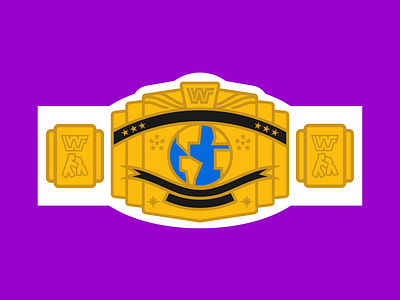 Intercontinental Title adobe color flat icon iconography illustrator intercontinental logo pro wrestling simple skillshare wrestling wwe wwe fan art wwf