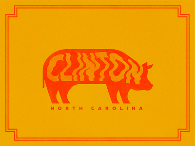 Clinton, NC adobe bold color design dribbble dribbbleweeklywarmup flat illustration illustrator procreate simple typography