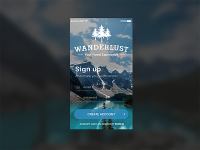 Wanderlust Sign Up - #001