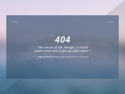 Daily UI #008 - 404 page