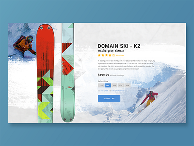 Daily UI #012 - E-Commerce Shop (Single Item) dailyui e commerce k2 mountain product single item ski snow ux web design