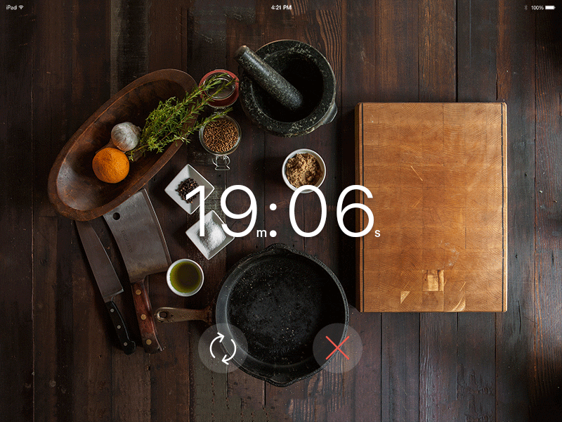 Daily UI #014 Countdown Timer countdown dailyui gif ios app ipad kitchen timer