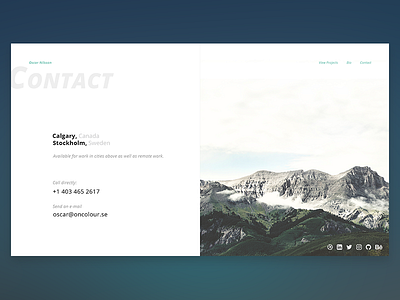 Daily UI #028 - Contact Us Page contact us dailyui landing page oncolour