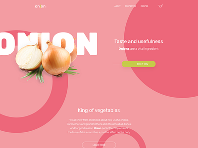 Onion Site design onion product promo site ui ux webdesign website веб сайт дизайн пользовательский интерфейс