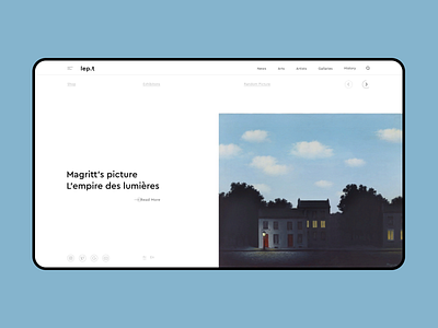 Web-site about art and artists design minimal minimalism ui ux web website