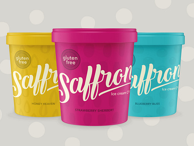 Saffron Ice Cream Co: Packaging Design