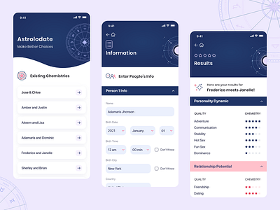 Astroladate || USER INTERFACE DESIGN