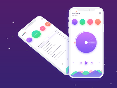 Music Application #UI Design animation app branding illustration logo mobile typography ui ux website