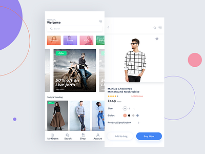 Ecommerce UI Design app branding design illustration logo mobile typography ui ux website