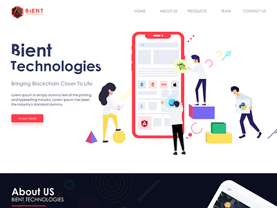 Bient Technology Website Redesign app branding illustration mobile ui ux website