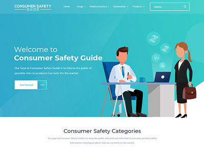 Consumer Safety Guide Website Design design illustration mobile ui ux website