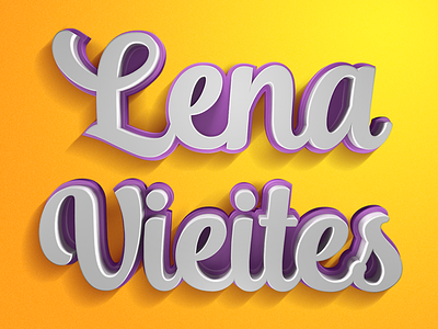 Lena Vieites cinema 4d lettering photoshop