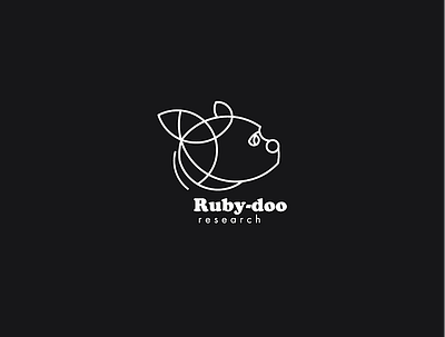 Logo a day 052 - Ruby-doo Research branding dog dog logo everyday logo a day logo design logo inspiration