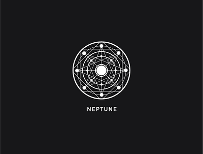 Logo a day 071 - Neptune everyday icon icon design icon inspiration logo a day logo design logo inspiration neptune planets solar system space