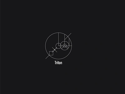 Logo a day 090 - Triton everyday icon logo logo a day logo design logo inspiration minimal moon space ui vector