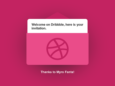 Dribbble Invitation dribbble graphic hello dribbble invitation letter pink