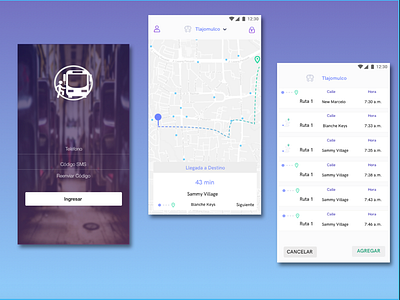 Bus app app bus design mobile ui