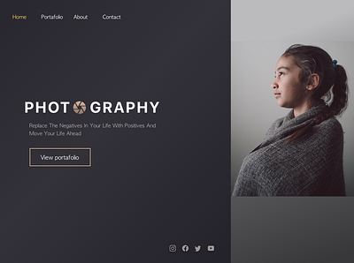 Photography Portafolio design illustration minimal photography portafolio responsive ui web