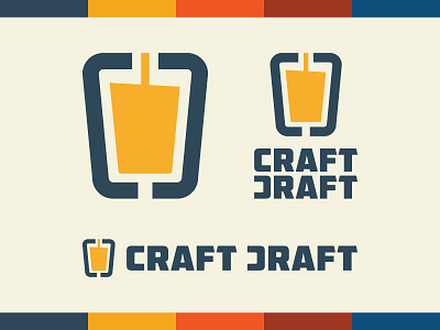 Craft Draft Logo beer branding craft draft design icon logo typography