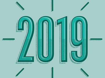 2019 2019 happy new year illustration typography