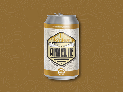 Saison Amelie beer beer label beer label design label design unmapped brewing co.