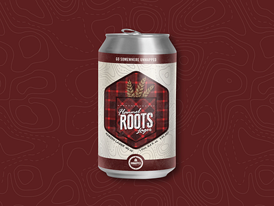 Flannel Roots Lager beer beer label beer label design label design unmapped brewing co.
