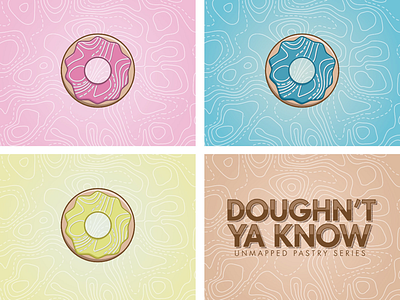 Doughn’t Ya Know Icons beer donut doughnut icons illustration logo pastry unmapped brewing company