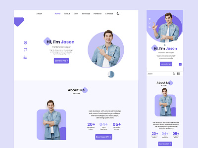 Jason Portfolio Website branding ui ux we web