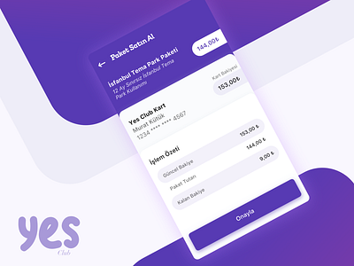 Yes Club Mobile: Check Out Page banking app checkout checkout page finance app fintech mobile app multinet price table summary transaction yesclub