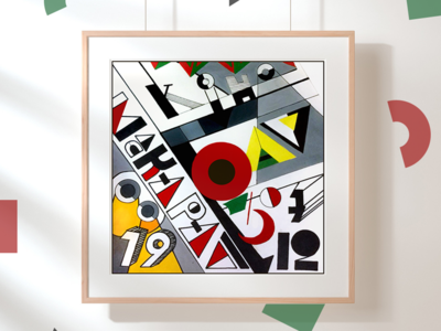 СUBISM POSTER art book collage color construction cubism design graphic illustration poster