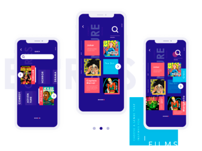 Mobile application - Creative FILMS app branding film festival graphic icon mobile ui ux