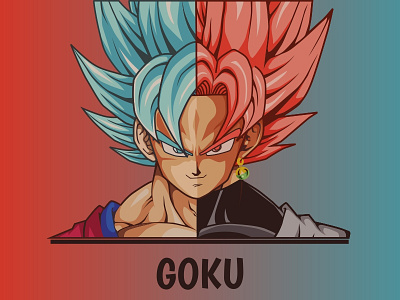 Goku anime art coredrawx7 corel design dribbble vector vectorindonesia