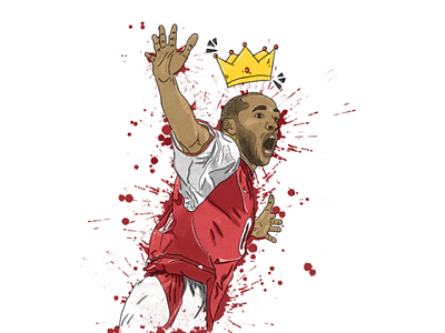 Football Illustration | Thierry "The King" Henry illustration design art editing