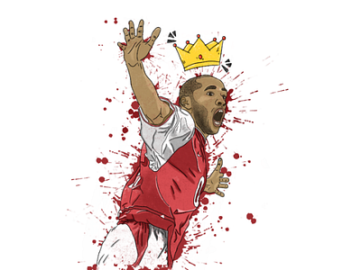 Football Illustration | Thierry "The King" Henry