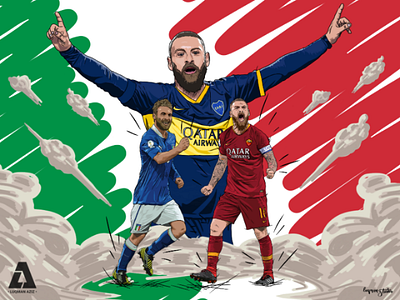 Football Illustration | Daniele De Rossi new illustration art design