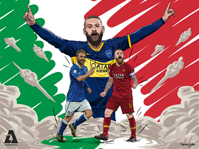 Football Illustration | Daniele De Rossi