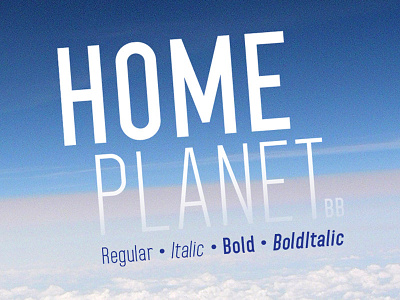Home Planet BB font blambot condensed font sans