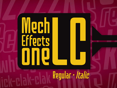 Mech Effects One Lowercase BB font blambot comic book comics condensed font sans sci fi