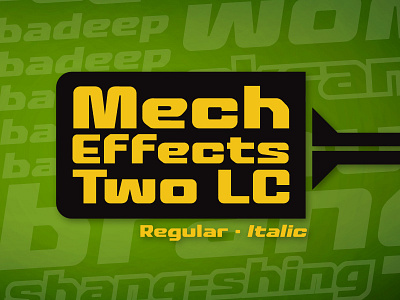 Mech Effects Two Lowercase BB font blambot comic book comics font sans sci fi