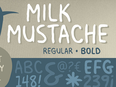 Milk Mustache BB font blambot font handlettered handwriting handwritten marker pen sans